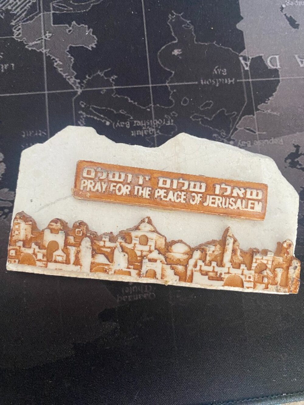 Eichler's Stone Pray for the peace of Jerusalem Scroll Magnet